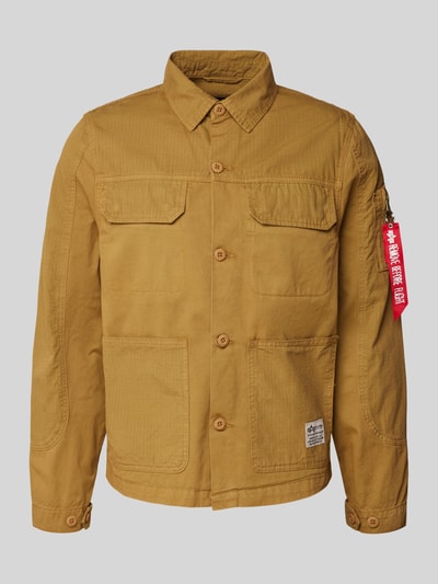 Alpha Industries Kurtka koszulowa z naszywką z logo Beżowy 1