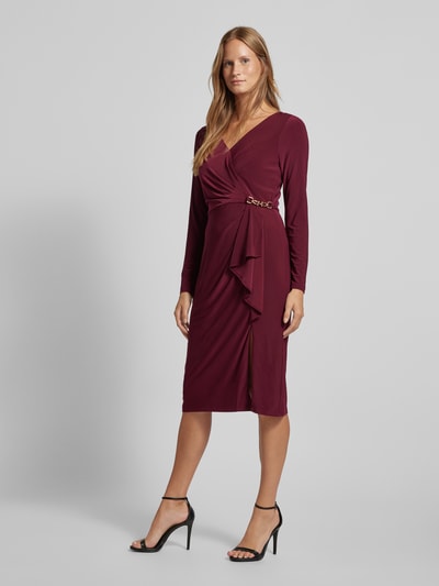 Adrianna Papell Cocktailkleid in Wickel-Optik Bordeaux 1