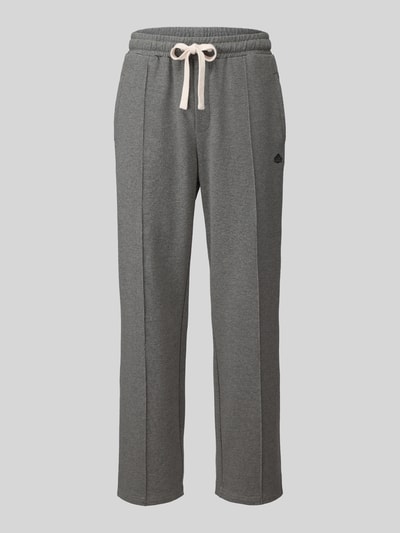 Produktfoto, graue Loose Fit Sweathose aus reiner Baumwolle Modell 'LINO' von Don´t Waste Culture vor hellem Hintergrund, weiche Textur