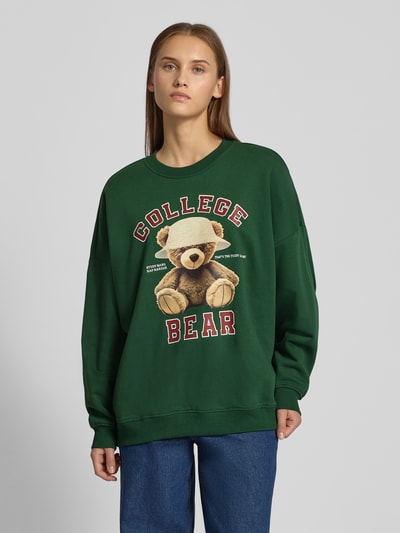 Only Oversized Sweatshirt Baumwoll-Mix Modell 'BILA' Dunkelgruen 4