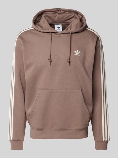 adidas Originals Hoodie mit Label-Stitching Dunkelbraun 1