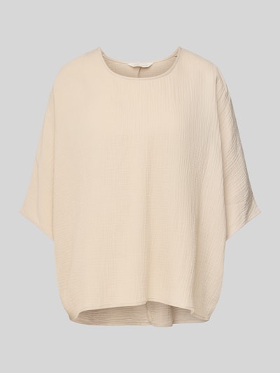 Apricot Relaxed Fit Blusenshirt mit Rundhalsausschnitt Sand 2
