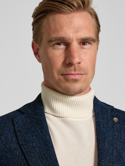 Carl Gross Sakko Harris-Tweed aus Schurwolle Modell 'Theo' Blau 3