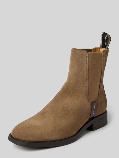 Gant Lederstiefelette mit Label-Detail Modell 'Fayy' Taupe 1