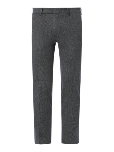 Drykorn Slim fit pantalon met geweven structuur, model 'Sight'  Donkerblauw - 1