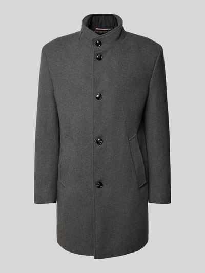 bugatti Kurzmantel mit Stehkragen und Knopfleiste Anthrazit 2