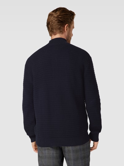 Lindbergh Strickpullover mit Stehkragen und Reißverschluss Marine 5