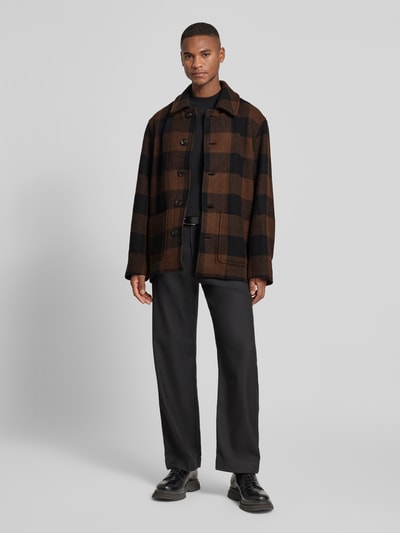 Tommy Hilfiger Oversized overhemdjack van wolmix  Zwart - 1