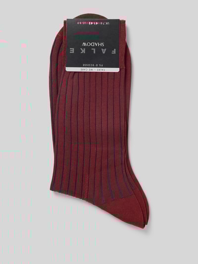 Falke Socken mit Label-Print Modell 'SHADOW' Rostrot 3