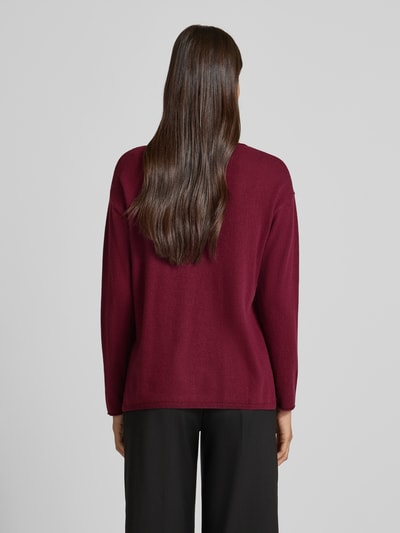 Brax Wollen pullover met kasjmier, model 'STYLE.LIZ' Bordeaux - 5
