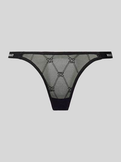 HUGO String mit Label-Print Modell 'Sporty Lace' Black 1