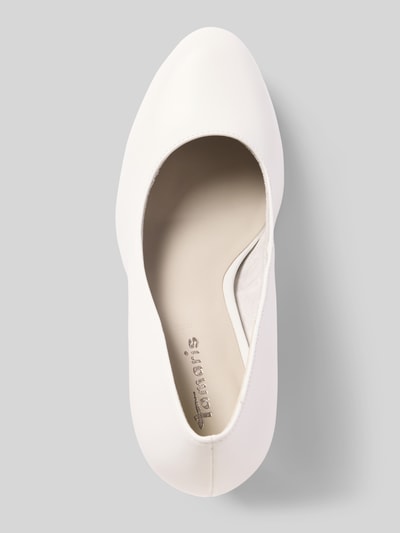 Tamaris Pumps mit Krokodilprägung Weiss 3