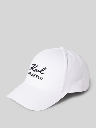 Karl Lagerfeld Basecap mit Label-Stitching Weiss 1