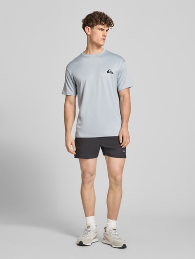Quiksilver T-Shirt mit Rundhalsausschnitt und Logo Hellgrau 1