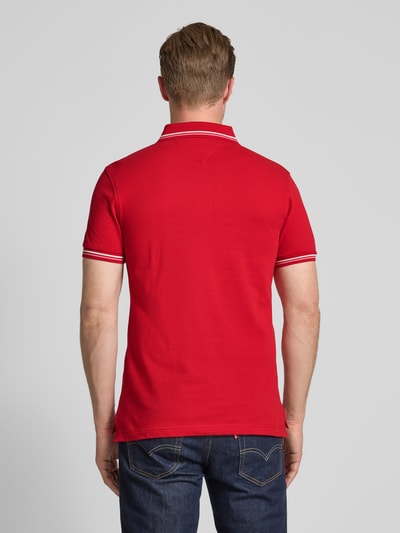 Tommy Hilfiger Regular Fit Poloshirt aus Baumwoll-Mix Rot 5