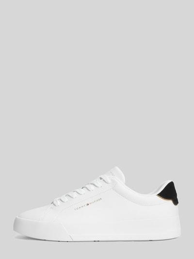 Tommy Hilfiger Sneaker aus Leder-Textil-Mix mit Label-Schriftzug Weiss 2