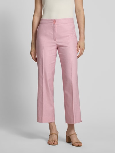 Betty Barclay Regular Fit Hose mit Leinen-Anteil Rosa 4