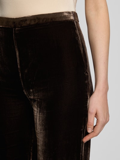 MANGO Hose aus Viskose-Mix Modell 'PEPPER' Dunkelbraun 3