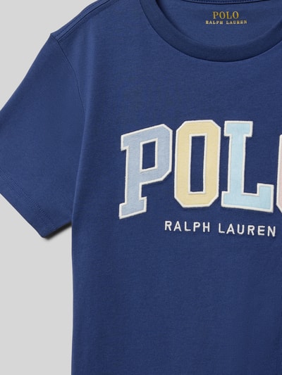 Polo Ralph Lauren Teens T-shirt met labelstitching Marineblauw - 2