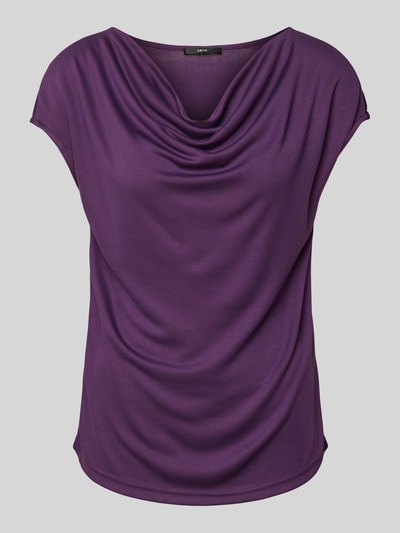 Zero Blusenshirt mit Wasserfall-Ausschnitt Violett 2