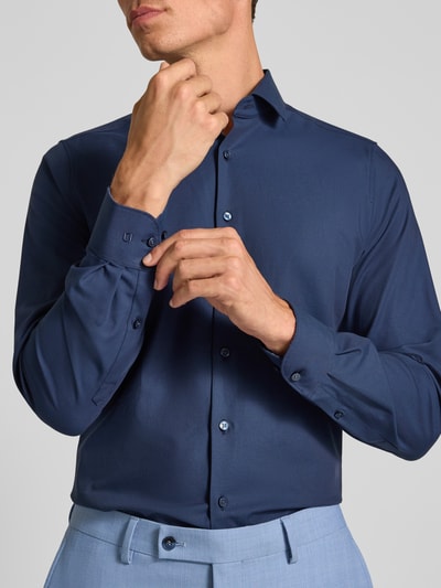 OLYMP Level Five Slim fit zakelijk overhemd met kentkraag Marineblauw - 3