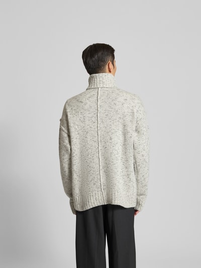 WON HUNDRED Oversized Rollkragenpullover aus Lanawoll-Mix Hellgrau 5