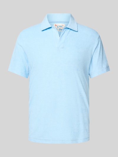 MC2 Saint Barth Slim fit poloshirt met V-hals, model 'JEREMY - TERRY' Lichtblauw - 1
