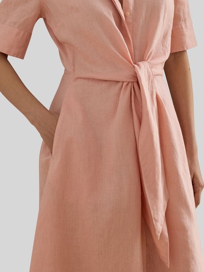 Lauren Ralph Lauren Hemdblusenkleid aus reinem Leinen Rosa 3