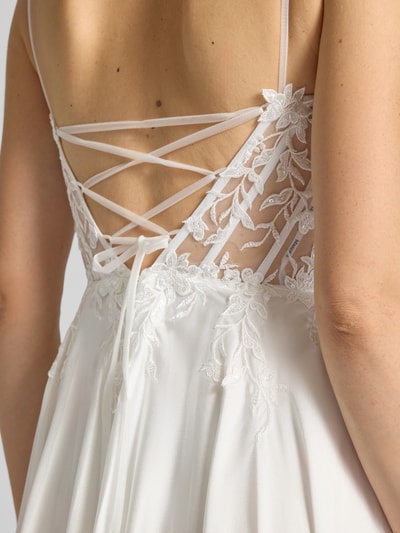 Mascara Regular Fit Brautkleid in semitransparentem Design Weiss 6