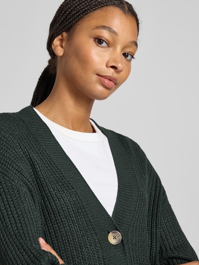 Only Regular Fit Strickjacke mit überschnittenen Schultern MODELL 'CAROL' Dunkelgruen 3