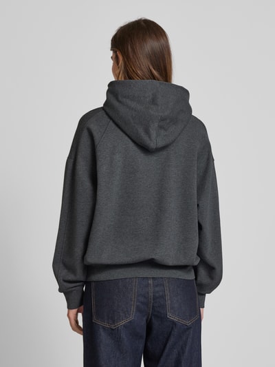 Marc O'Polo Hoodie met labelstitching Antraciet gemêleerd - 5