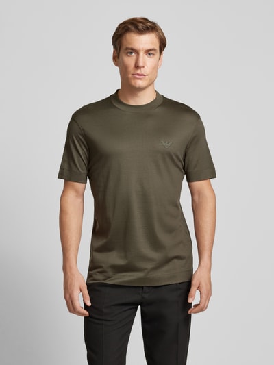 Emporio Armani T-Shirt mit Label-Print Oliv 4