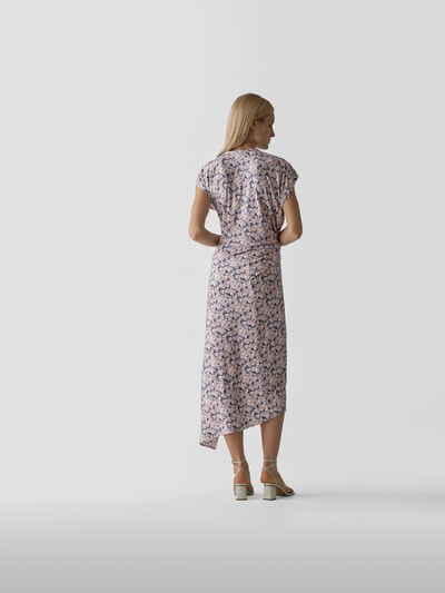 Paco Rabanne Maxikleid mit Wickel-Optik Hellrosa 5