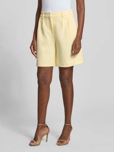 YAS wide fit short met viscose model 'Likka' Geel - 4