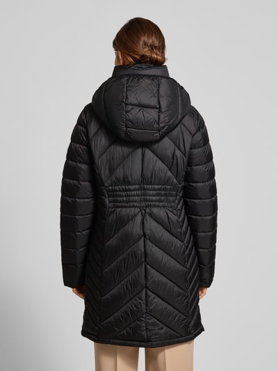 MICHAEL Michael Kors Gewatteerde lange jas met opstaande kraag, model 'Longline' Zwart - 5