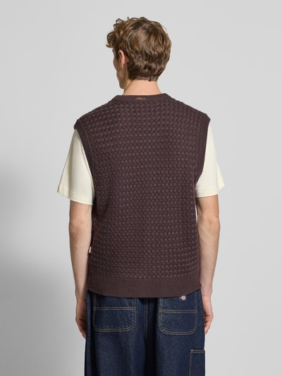 BLKVIS Mouwloos vest van wolmix met V-hals Prune - 5