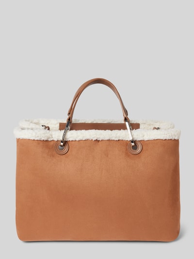 Emporio Armani Shopper met labelstitching, model 'MYEA' Camel - 4