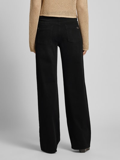 Cambio Wide leg jeans in 5-pocketmodel, model 'AIMEE' Zwart - 5