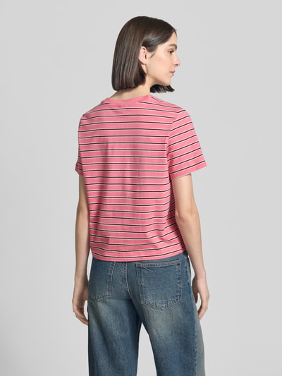 s.Oliver RED LABEL męski t-shirt o kroju regular fit z czystej bawełny Mocnoróżowy 5