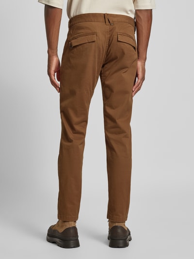 PME Legend Chinosy o kroju tapered fit ze szlufkami na pasek model ‘American classic’ Camel 5