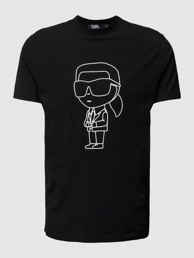 Karl Lagerfeld T-shirt z nadrukiem z logo Biały 2