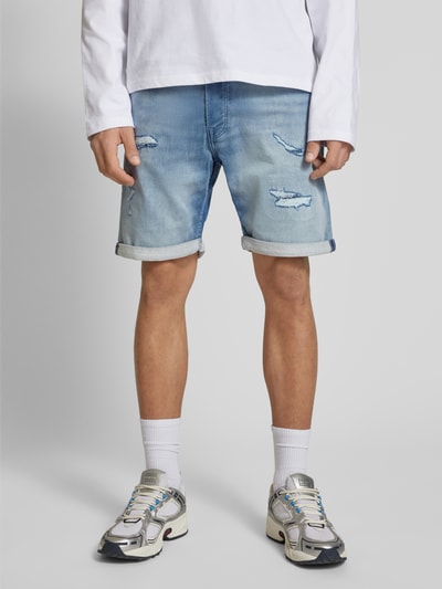 Jack & Jones Jeansshorts mit 5-Pocket-Design Modell 'RICK' Hellblau 4