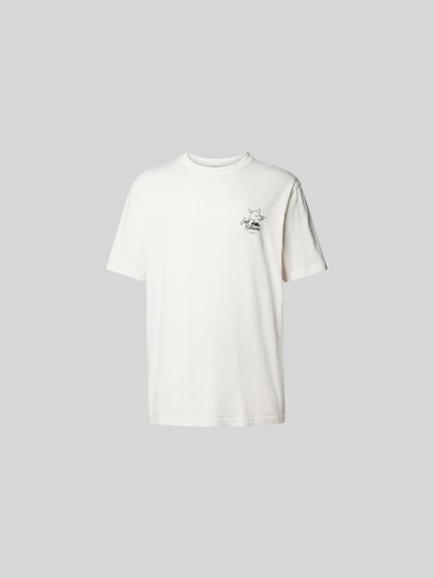 MAISON KITSUNE T-Shirt mit Label-Print Sand 2