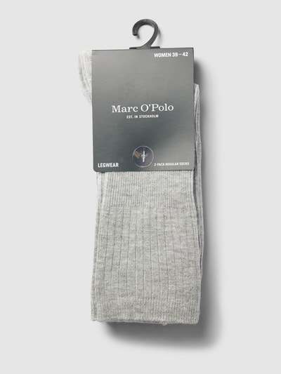 Marc O'Polo Socken mit Label-Detail Modell 'CLAUDINE' Hellgrau Melange 3