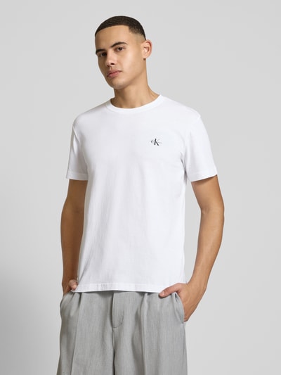 Calvin Klein Jeans T-Shirt mit Label-Print im 2er-Pack Graphit 4