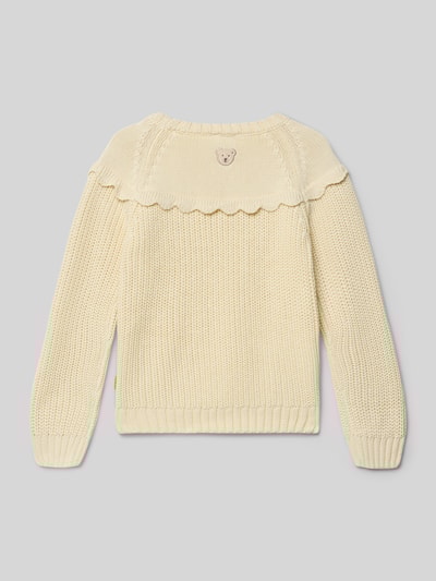 Steiff Regular Fit Pullover in Strick-Optik Ecru 3