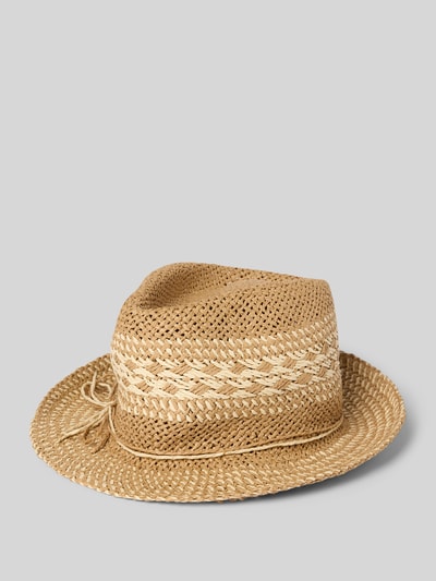 Loevenich Strohoed met hoedband, model 'Trilby' Camel - 1