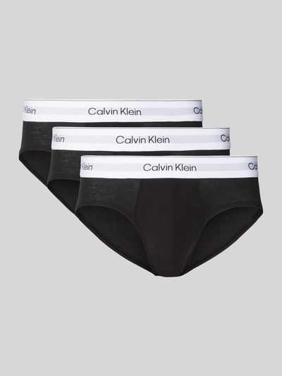 Calvin Klein Underwear Slip mit elastischem Label-Bund im 3er-Pack Black 1