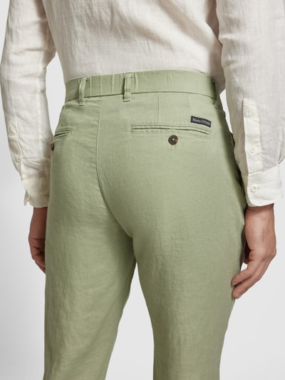 Marc O'Polo Tapered Leinenhose mit Bundfalte Modell 'OSBY JOGGER' Mint 3