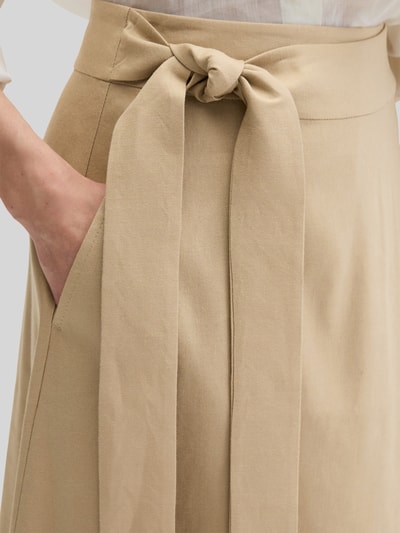 Marc O'Polo Regular Fit Midi-Rock aus Leinen-Mix Sand 3